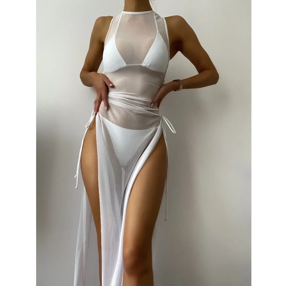 Black Swim Mesh Coverup - Picture 14 of 15